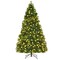 Costway 7Ft/7.5Ft/8Ft Pre-Lit PVC Christmas Tree Hinged 300/400/430 Lights